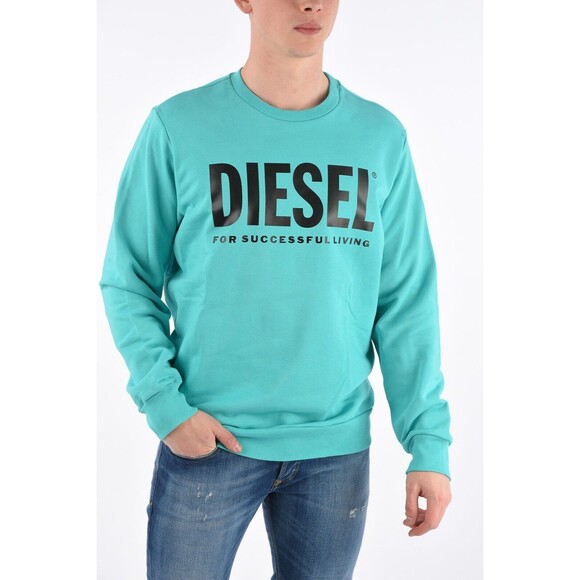 Diesel For Successful Living Crewneck Sweatshirt Sweater Mint Blue Men M NWOT - Picture 2 of 12